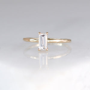 0.44ct White Sapphire Ring Stacker