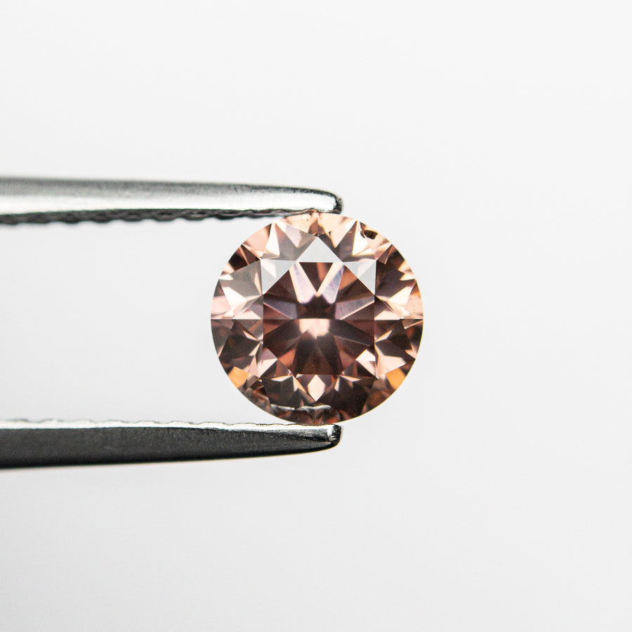 0.70ct 5.51x5.48x3.62 GIA SI1 Fancy Deep Orangy Pink Round Brilliant 🇦🇺 24147-01