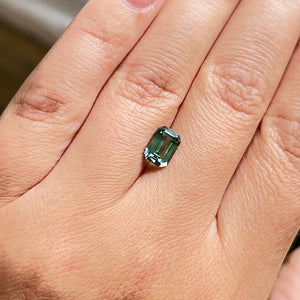 2.03ct Emerald Cut Teal Sapphire