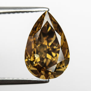 2.50ct 11.97x7.83x4.23mm GIA SI1 Fancy Dark Yellow-Brown Pear Brilliant 🇦🇺 24110-01