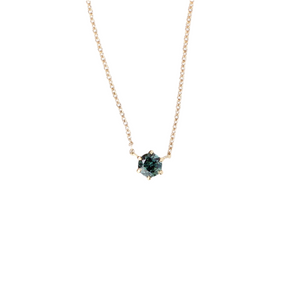 Round Green Sapphire Necklace