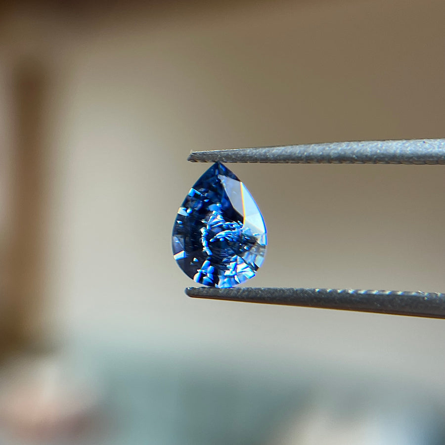 1.74ct Pear Brilliant Blue Sapphire