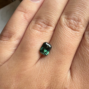 1.72ct Radiant Cut Green Sapphire