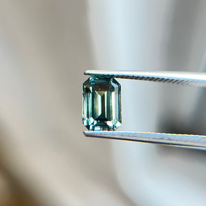 2.03ct Emerald Cut Teal Sapphire