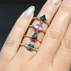 diamond and sapphire rings