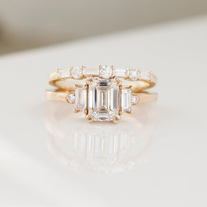 Deco White Diamond Band