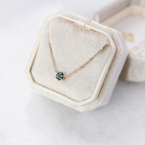 Round Green Sapphire Necklace