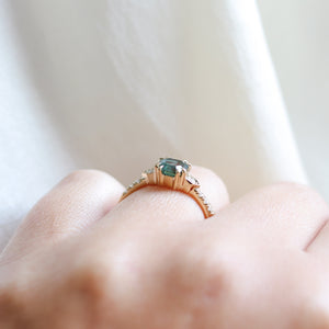 Nebula Green Montana Sapphire Ring