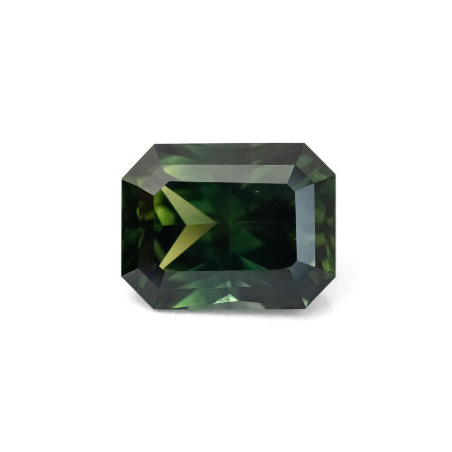 1.72ct Radiant Cut Green Sapphire